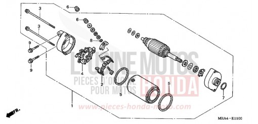 MOTEUR DE DEMARRAGE VTX1300S7 de 2007